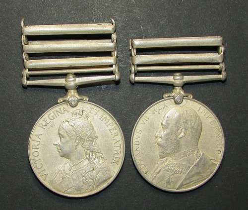 Full Size QSA/KSA Medal Pair to: QSA 15690 Pte W.Mcbarrow IMPL Yeomanry KSA 15690 Corpl W.Mcbarron