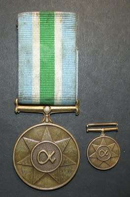 SADF - Full Size Unitas Medal with Miniature - Numbered 108195