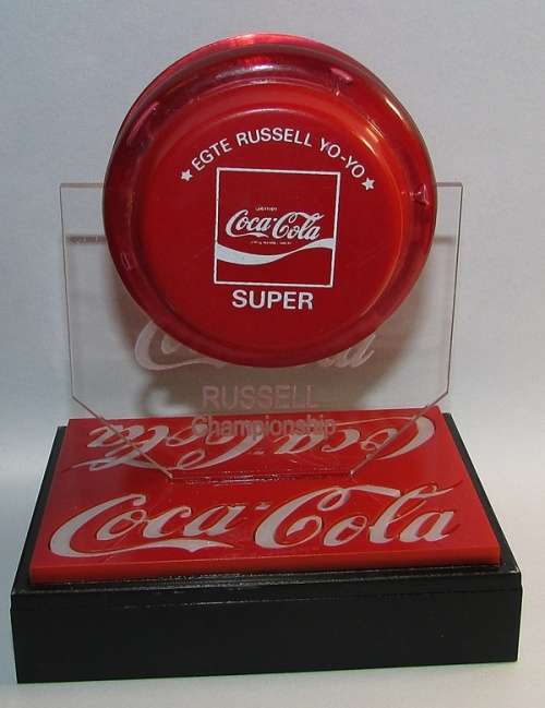 Original Russell " Coca-Cola Super " Yo-Yo in Custom Display Case