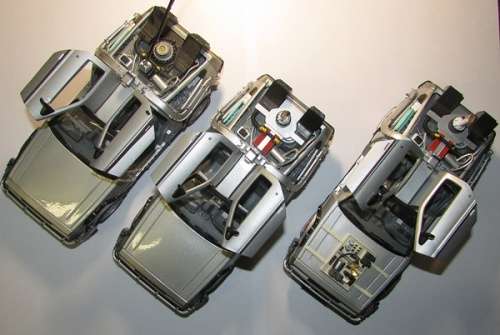 Trio of Welly Back to the Future 1:24 Scale Models Delorean ( All 3 Movies )