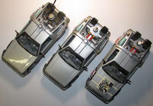 Trio of Welly Back to the Future 1:24 Scale Models Delorean ( All 3 Movies )