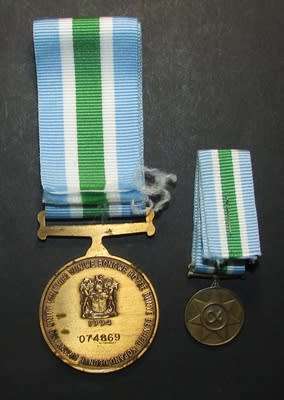 SADF - Full Size Unita Medal with Miniature ( Numbered 074869 )