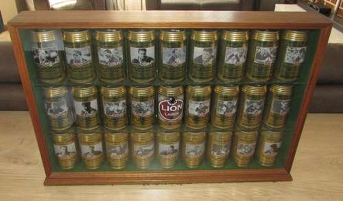 1995 Ruby World Cup Castle Can Collection - Sealed Cans in Display