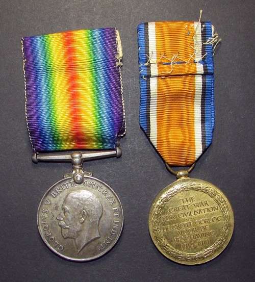 Full Size World War One Pair to: CONDR.W.P.Lambert S.A.S.C