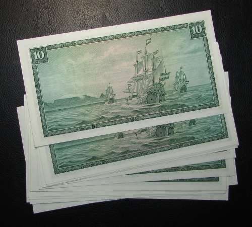 De Jong - 16 by 10 rand Notes in Sequence and UNC
