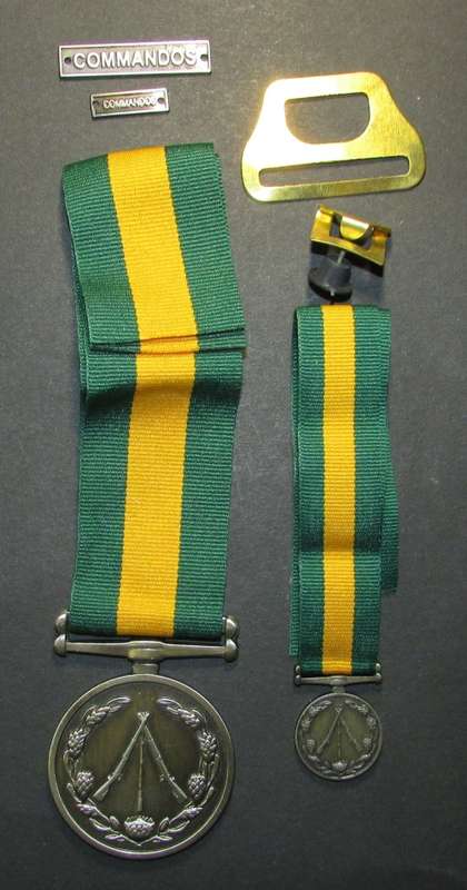 SADF - Full Size Commando Closure Medal with Miniature - Captain Breytenbach