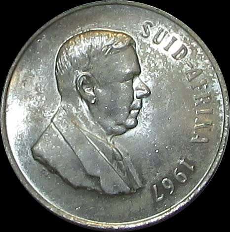 1967 Republic of South Africa Silver One Rand Piece