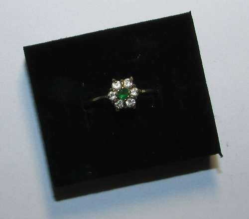 Ladie's 9CT Gold Ring with Stones - 1.5 Grams ( Stoned not Checked )
