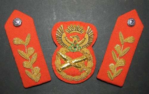Officers Cap Badge/Gorget Pair - Top Condition