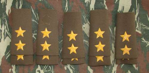 SADF - Lieutenant Slip on Ranks - Bid Per Pair