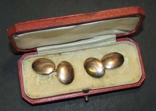 Vintage 9CT Gold Men's Cufflink Set - 5.8 Grams