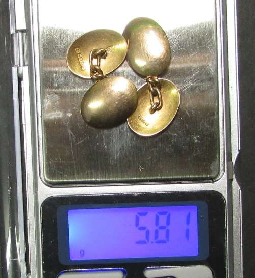 Vintage 9CT Gold Men's Cufflink Set - 5.8 Grams