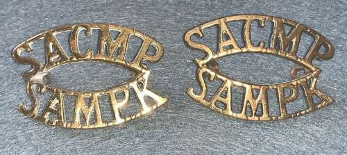 SADF - SACMP/SAMPK Shoulder Title Pair