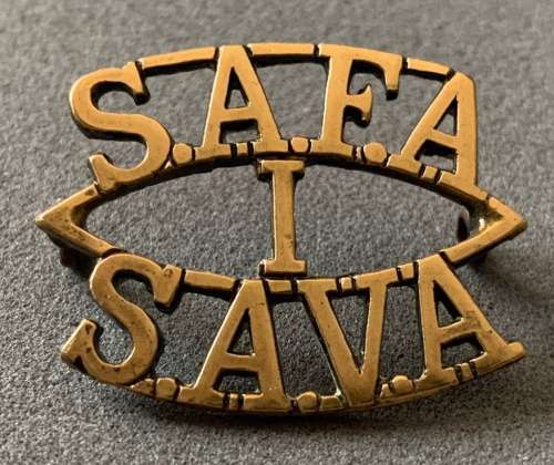 SADF - SAFA/SAVA Shoulder Titles