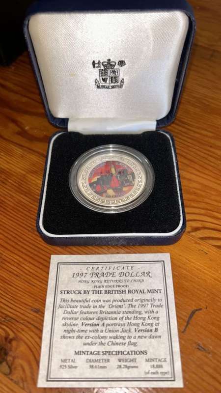 British Royal Mint - 1997 Silver Trade Dollar