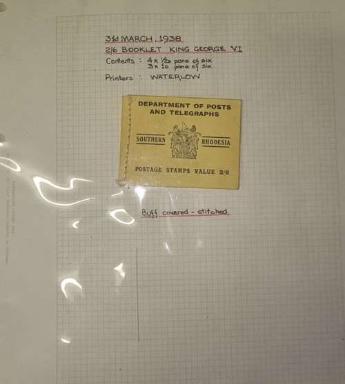 Rhodesia - Folder with Rhodesian Stamp Booklets