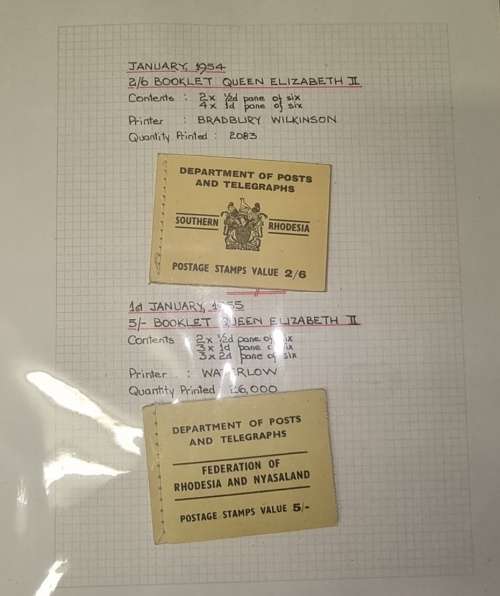 Rhodesia - Folder with Rhodesian Stamp Booklets