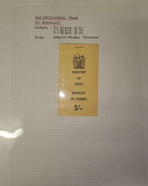 Rhodesia - Folder with Rhodesian Stamp Booklets