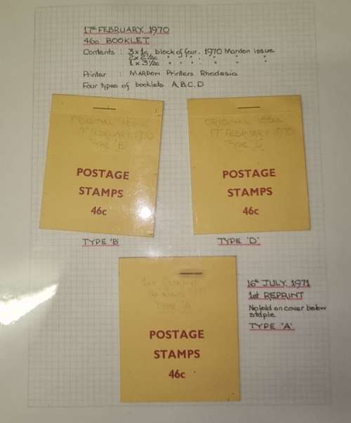 Rhodesia - Folder with Rhodesian Stamp Booklets