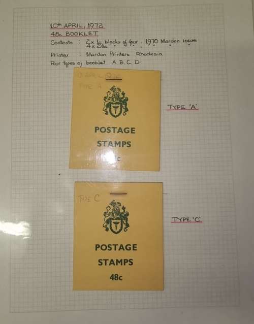 Rhodesia - Folder with Rhodesian Stamp Booklets