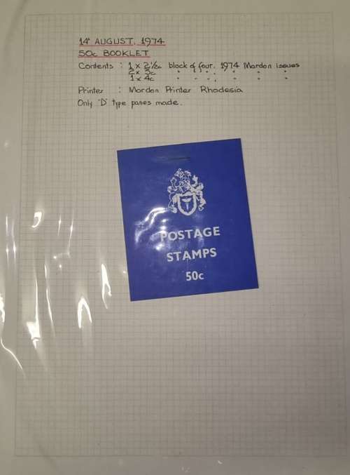 Rhodesia - Folder with Rhodesian Stamp Booklets