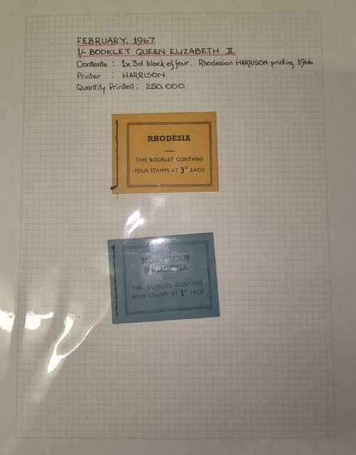 Rhodesia - Folder with Rhodesian Stamp Booklets