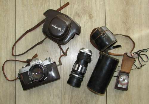 Vintage Minolta Camera and Lens Lot
