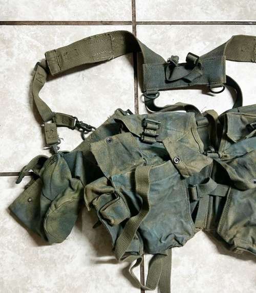 Rhodesian Army - Skeleton Webbing Lot ( Camoed)