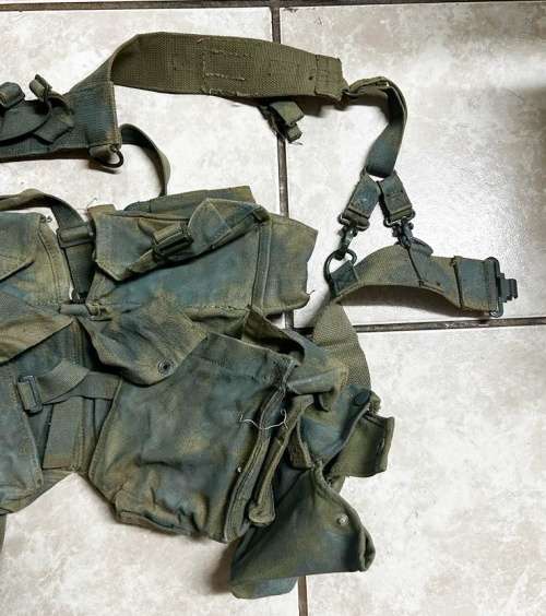 Rhodesian Army - Skeleton Webbing Lot ( Camoed)