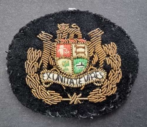 SADF - SA Navy Warrant Officer Rank Badge ( Early Bullion Wire Type )