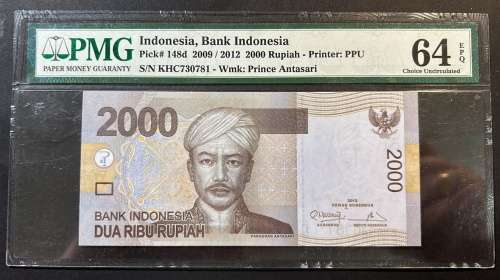2009/2012 Indonesia - 2000 Rupiah - PMG Graded 64 ( Choice UNC )