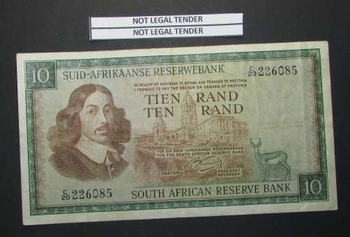 Republic of South Africa - TW de Jongh - 10 Rand Banknote