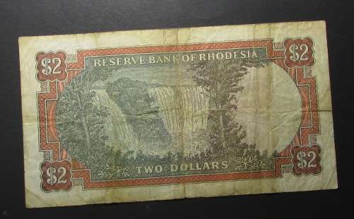 Reserwe Bank of Rhodesia - 2 Dollar Banknote