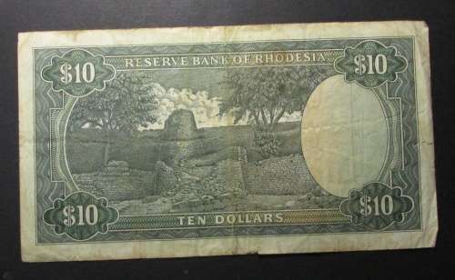 Reserwe Bank of Rhodesia - 10 Dollar Banknote