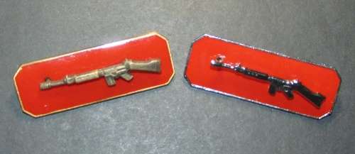 SADF - Silver and Bronze Marksman Badge Pair