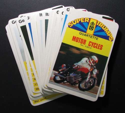 Vintage Super Trumps Playing Cards - Motor Cycles