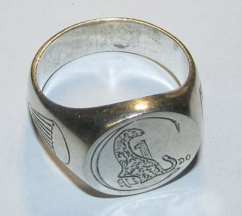 Rhodesia - Unusual Item - Large Vintage Sterling Silver RLI 1 Commando Ring