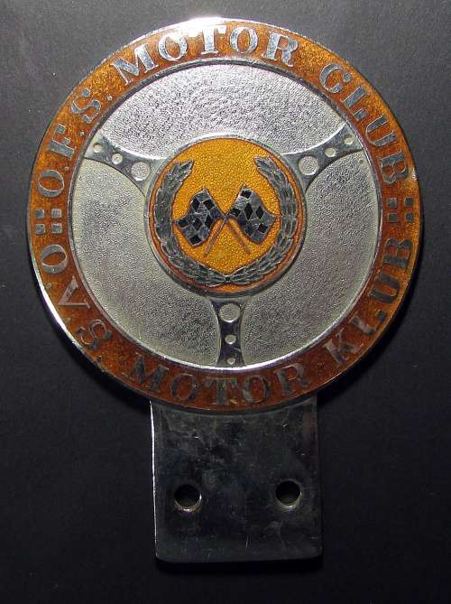 Vintage O.V.S/O.F.S Motor Club Badge