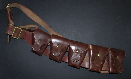 Pattern 1903 Leather 5 Pocket Bandolier - Prestine Condition