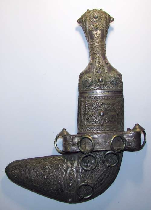 Yemen - Fine Whole Silver Abdi Jambiya Dagger