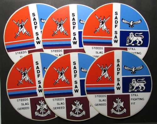 SADF - Original Period SADF License Disk Holder Stickers ( Bid per Sticker )