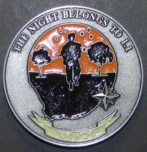 South African Special Forces (Recce) Numbered Challenge Coin ` The night belongs to 1.1 `