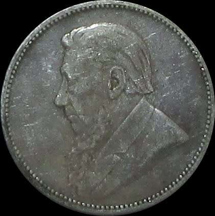1896 Silver ZAR Two Shillings