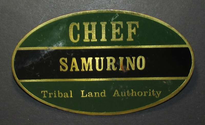 Rhodesia - Chief Samurino  Tribal Land Badge