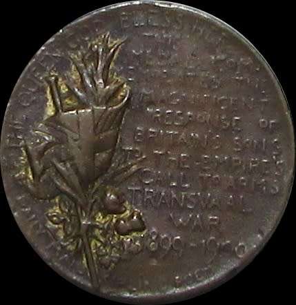 Boer War Absent Minded Begger Medallion ( Bronze - Small Version )