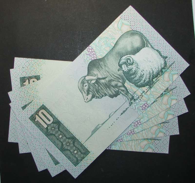 Gerhard de Kock - 5 by 10 Rand Notes in Sequence