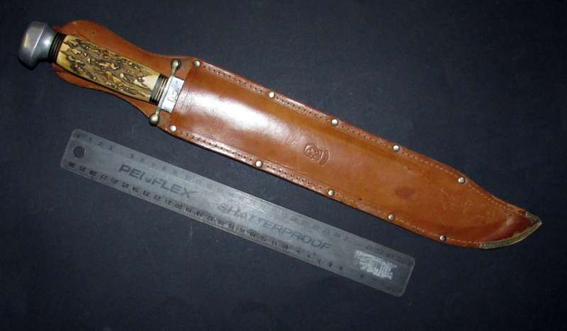 Vintage Anton Wingen Jr Solingen Germany Bowie with Sheath