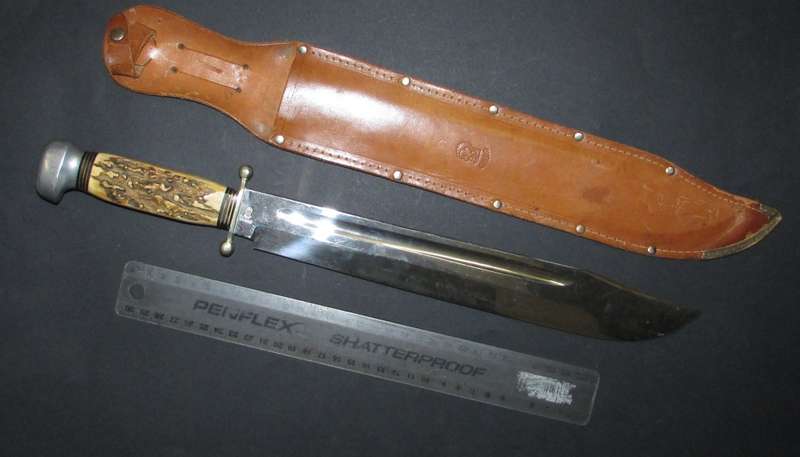 Vintage Anton Wingen Jr Solingen Germany Bowie with Sheath