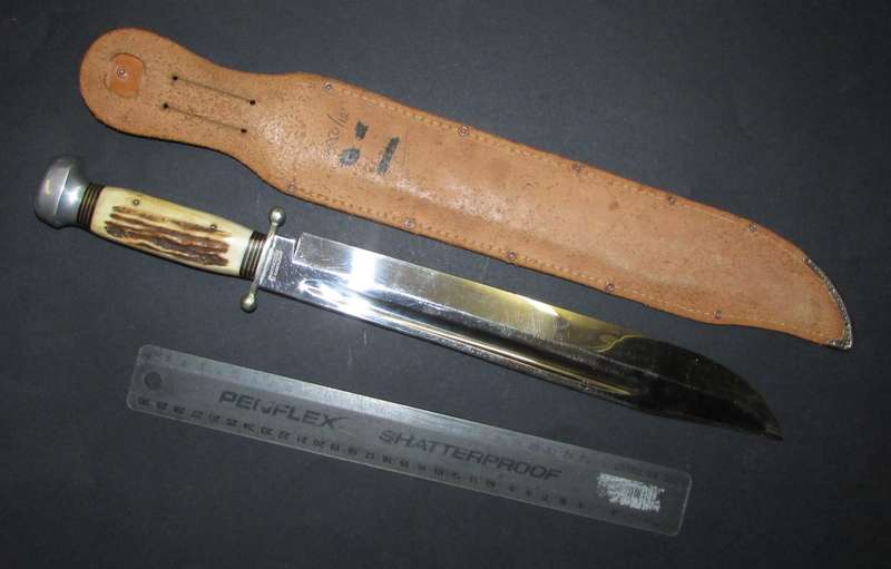 Vintage Anton Wingen Jr Solingen Germany Bowie with Sheath