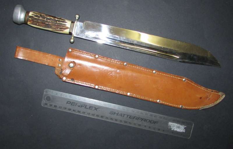 Vintage Anton Wingen Jr Solingen Germany Bowie with Sheath